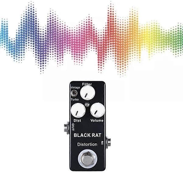 Reliable Black RAT Distortion Pedal High Gain Distortion with LED Indicator