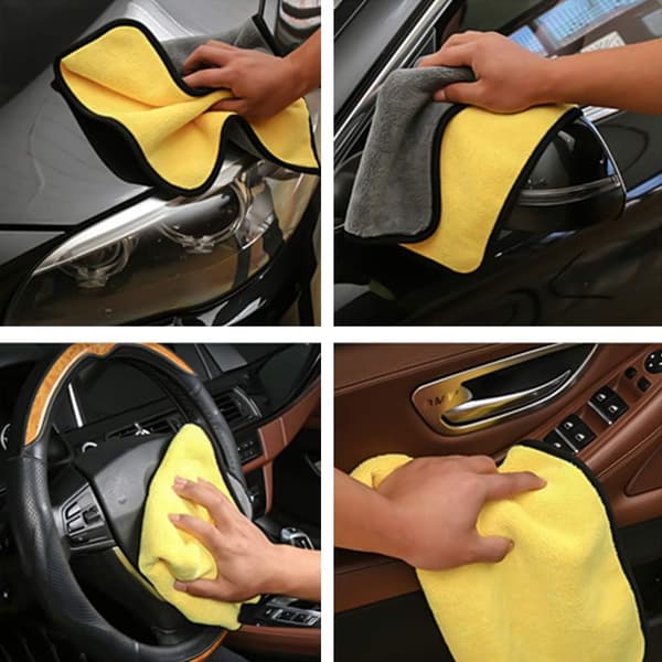 Mikrofiberklud til bil, 3-pak, 60 x 30 cm, Ultraabsorberende Mikro