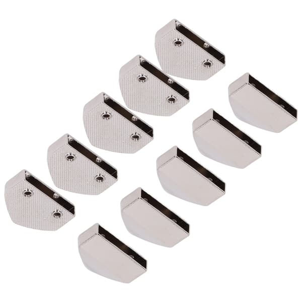 10 Sets Zipper Stopper Glossy Appearance Convenient Practical Attractive Decorative Bag Accessories for Suitcases White
