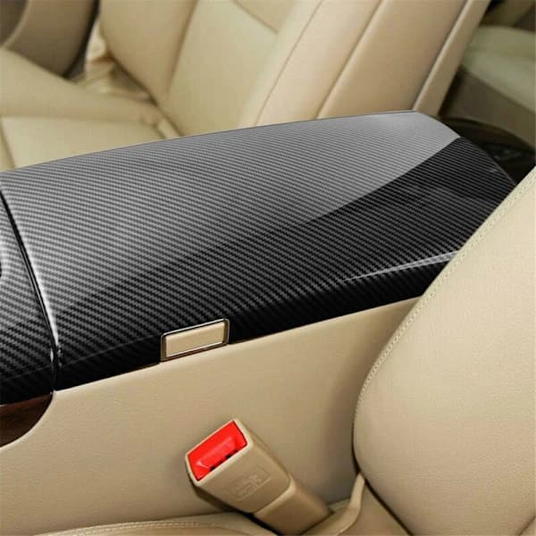 Texture Fiber Center Console Armrest Phone Box Steering Wheel Knob Protection Pad Case for S-Class W221 2007-2013