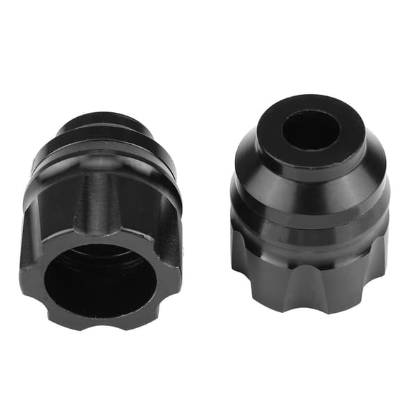 2 Pieces Universal Aluminum Alloy CNC Motorcycle Front Fork Anti-Collision Slider (Black)