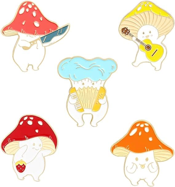 Mushroom Shaped Enamel Pin Brooch for Backpack Clothes Hat J DXGHC