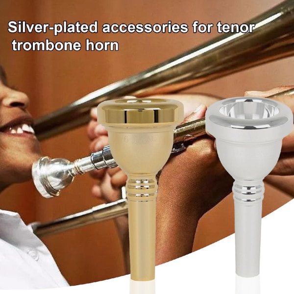6,5al trombonmunstycke, slät yta, slitstark, robust trombonmässingsmunstycke för nybörjare