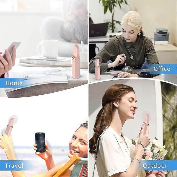 Portable Handheld Fan, Powerful Personal Mini Fan Hand Fan 2 Speeds Adjustable USB Rechargeable-QJWL