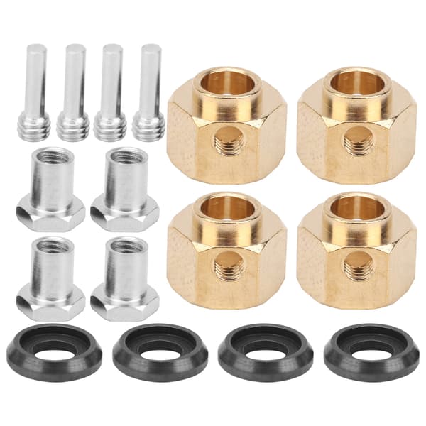 4 stk. messing kombineret hjulnavs-hexadapter passer til TRX4 TRX6 1/10 RC bilmodel 8mm