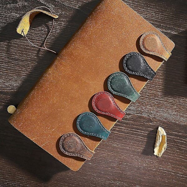 Magnetic Leather Bookmark, Personalized Leather Bookmark, Magnetic Bookmarks, Handmade, Reader Gift, Gift for Him, Gift for Her 6 pcs 6pcs