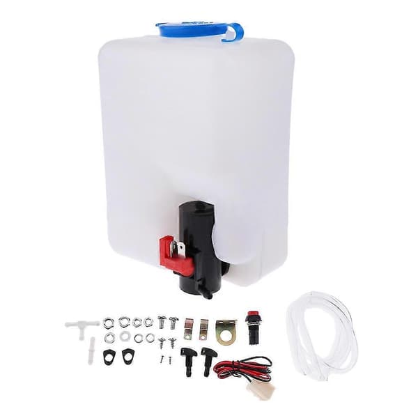 Windshield Washer Reservoir Pump Bottle Kit With Nozzles Wiring Water Pump Hose
