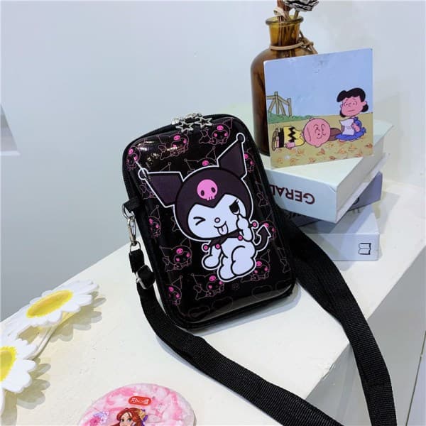 1 stk Kuromi Messenger Bag for kvinner Anime Hardshell Bag