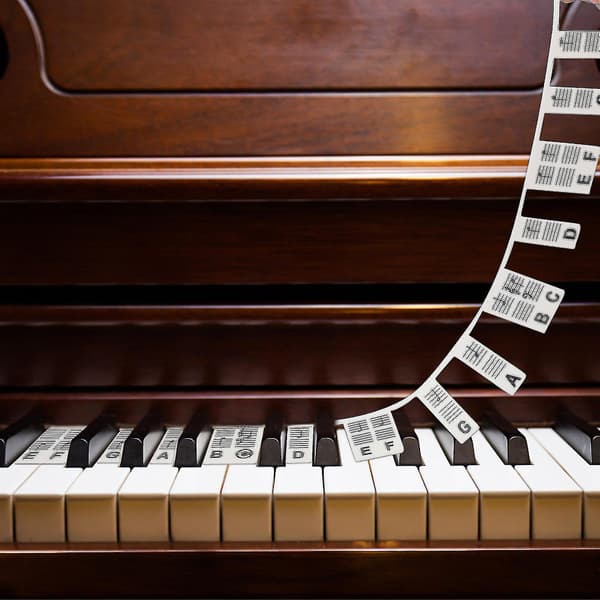 Piano Key Overlay Piano Note Guide 88 Keys Removable For Beginners