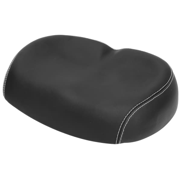 PU Leather Bicycle Saddle Widened Comfortable Breathable Shock-absorbing Soft Bike Seat Black