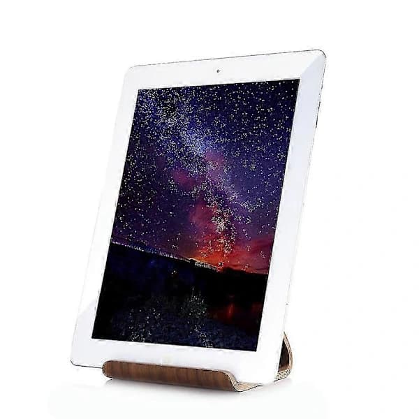Samdi Valnød Træ Telefon Tablet Stativ Holder Dockingstation Vugge til iPhone 7 Plus iPad mini Air Sa