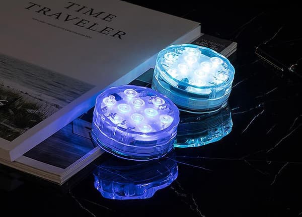 Colorful LED Diving Lights with Remote Control for Pool and Aquarium Lighting, 2-pack