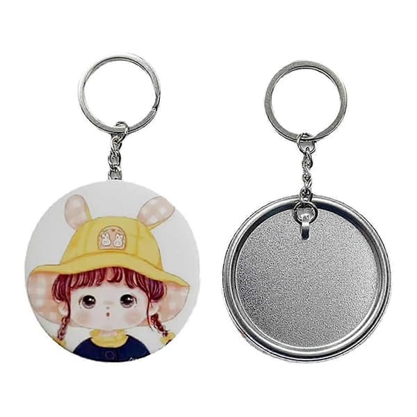 Keychain Accessories for Button Machine, 58mm/2.25 Inch Button Making Kit for Button Machine, Metal Button Badge Set