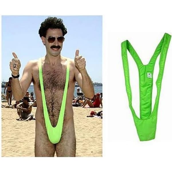 Mankini för män - Borat Bikini Badkläder - Grön - Nylon (80%) - Elastan (20%) (Fww) Blå Bleu