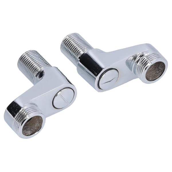 G1/2 to G3/4 Shower Mixer Tap Swing Arm Adapter Cold Hot Water Pipe Fixed Accessory for Bathroom [DB]