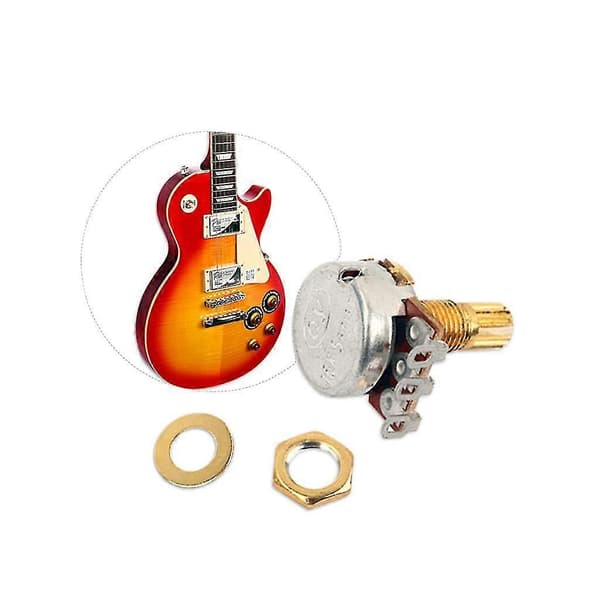 5 stk B500k Potentiometer Splined Pot Elguitar Bas Effektforstærker Tonevolumen