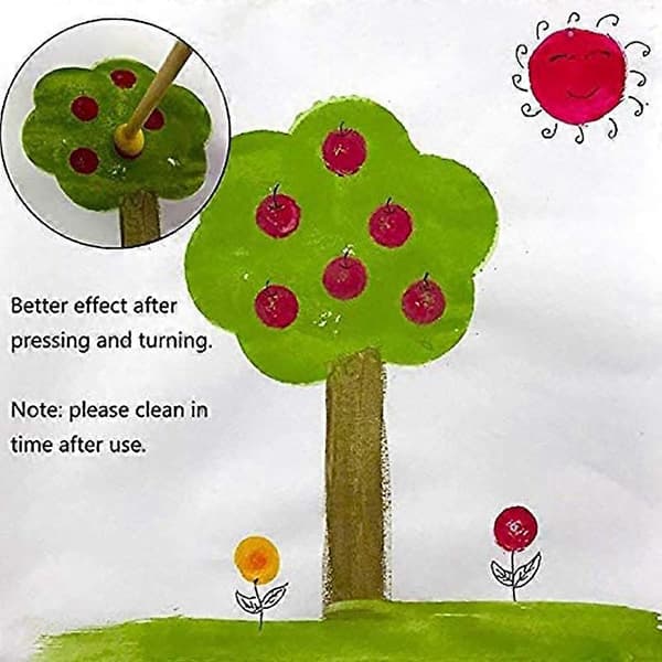 60 Pieces Round Foam Paint Brushes, Painting Tools, Brush Set, Suitable for Children