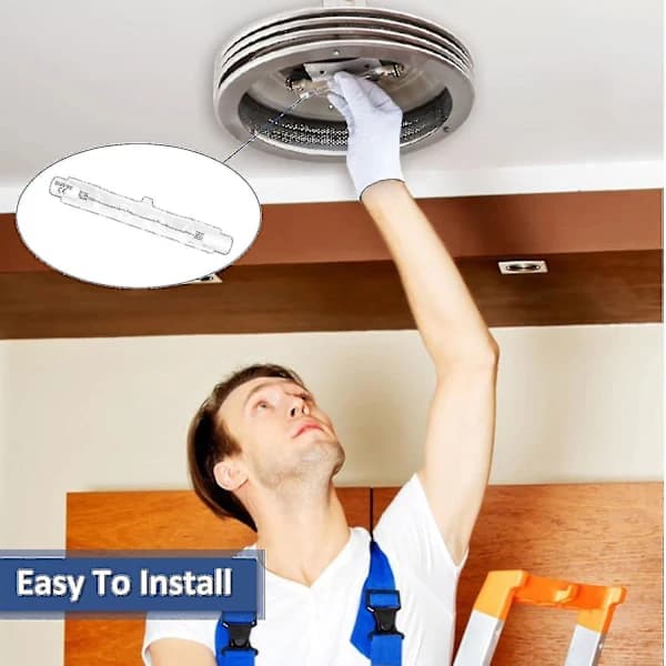 6-pakning Halogenpærer R7s 78mm 100w 230v, Dimbar Halogenrørpære, Varmhvit 2700k, 1500lm, Lineær Halogenflomlys, For Landskapsbelysning...