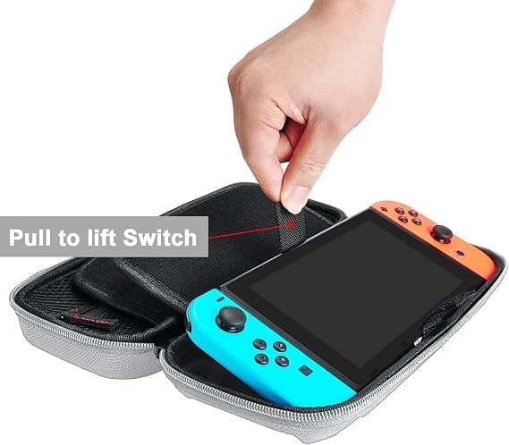 Växlingsetui - Bæreetui med 20 spilkassetter, til Nintendo Switch-konsol og tilbehør, grå