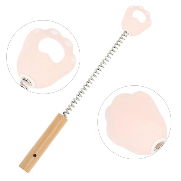 Spring Massager Hammer Cute Bear Paw Pattern Handheld Massager for Neck Back Shoulder Relaxation