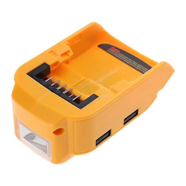 Multifunktionell LED-arbetslampa med dubbla USB-portar, 14,4/18V strömförsörjning för DCB090, arbetslampa för daglig användning