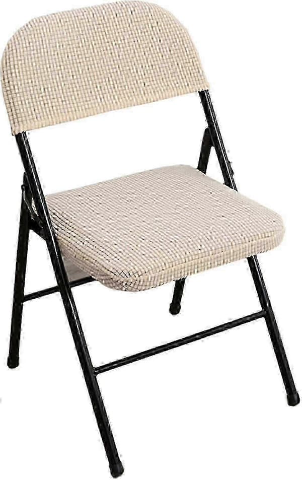 6 stk. foldbar stol delt sædebetræk til bryllup hjem [DB] 6 stk. beige 6pcs beige