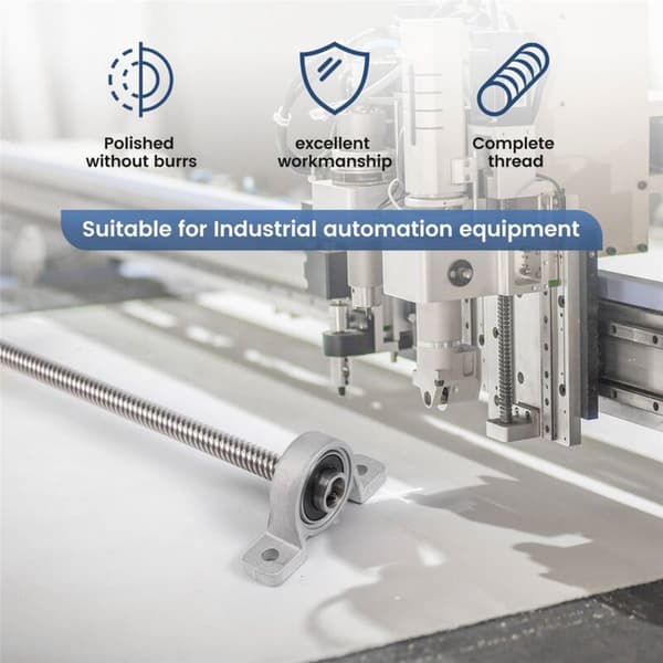 T8 8 mm 500 mm blyskruestang med putemutter CNC-montert sett for 3D-skriver