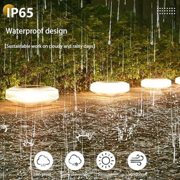 1/2/4 stk Solcellelamper til Hegnspæle, Varmhvid LED, Udendørsbelysning til Have & Terrasse 4 stk 4 stk 4 pcs