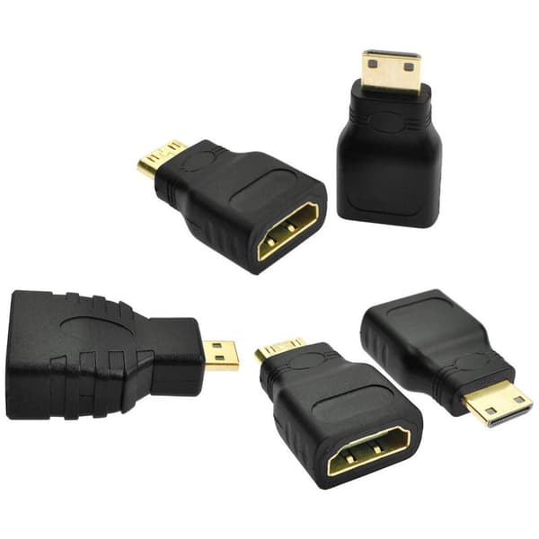 5-pak forgyldt eller mini-han til høj Type C til Type A-adapter kompatibel med Zero, videokamera, DSLR, tablet, grafikkort