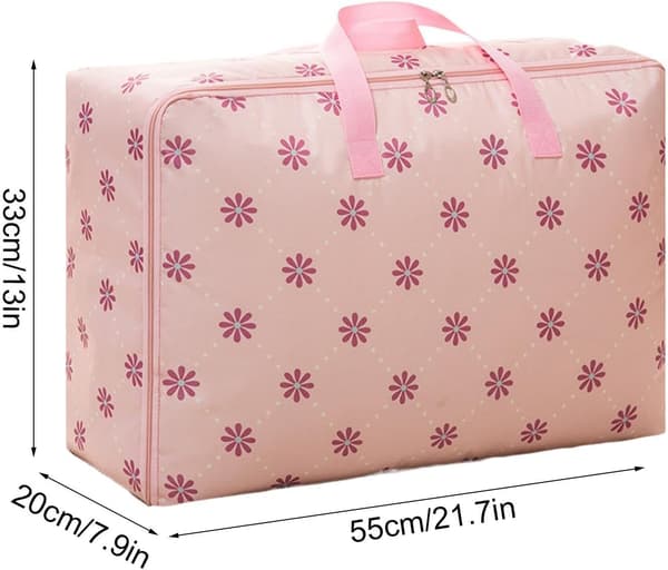Opbevaringsposer til tæpper lynlås-dyne-sengelinned-organizer pink sol - Rosa Sonne