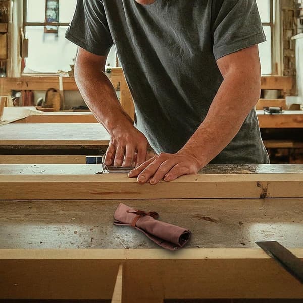 Monitoiminen vahakangastyökalurullalaukku 16 taskulla (A)
