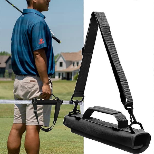 Mini Letvægts Bærbar Rejse Golf Skuldertaske til 3-6 Køller Sort