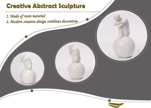 Sculptures Home Decor, Abstract Figurines for Unique Home Decoration