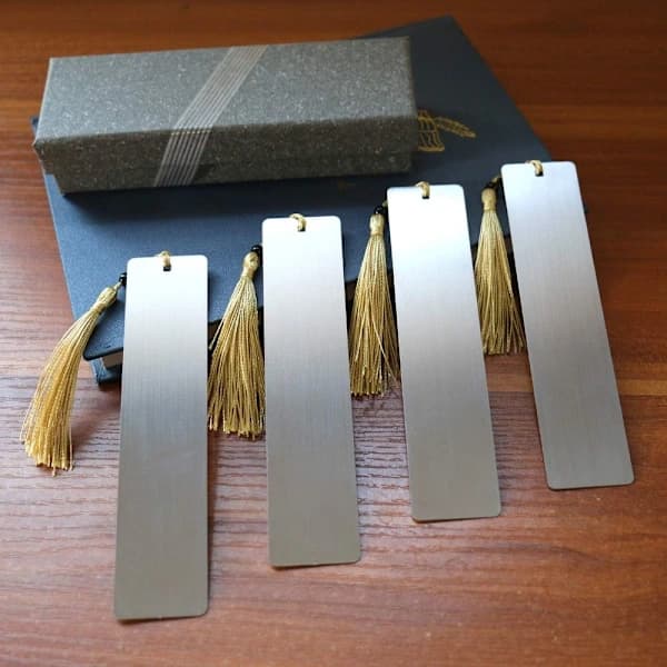 4 pcs Blank Bookmarks Page Markers Book Clips