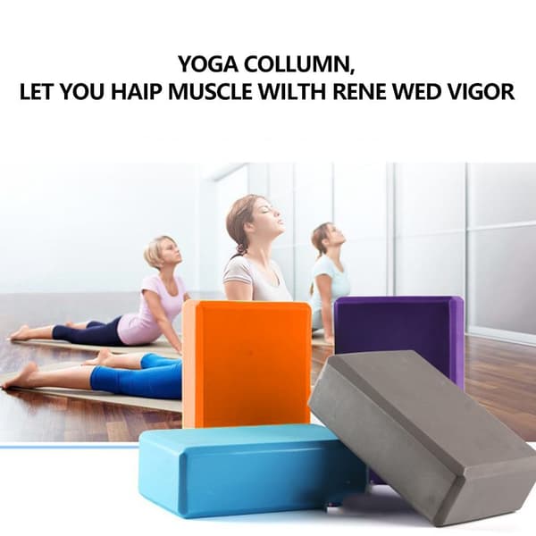 Meget stabil yogablok, skumblok grå