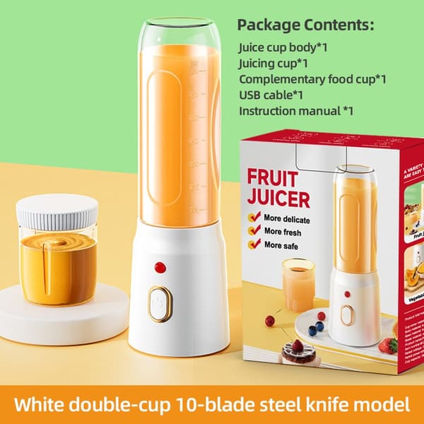 Bærbar Genopladelig Juiceblender - 450ml Kapacitet, Perfekt til Smoothies på farten