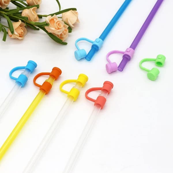 50 st Strawskydd Stopp Straw Toppers Silikon Dricksugrör