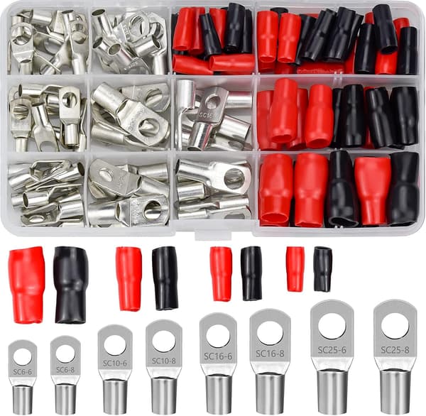 120 Pcs Crimp Connectors for Car Electrical System with Crimp Batt