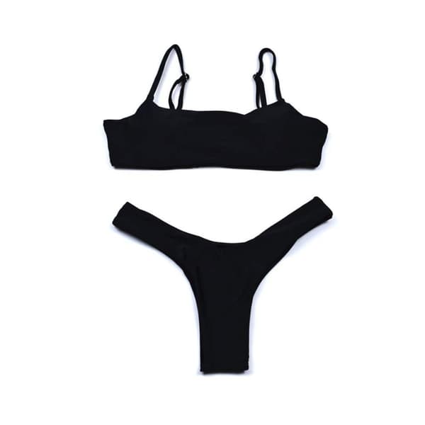 Bikini set för kvinnor push up trosa med låg midja baddräkt