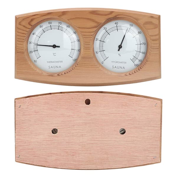 Digitalt Termohygrometer, 2 i 1 Trehygrometer Badstuetermometer Dobbeltskive Badstutemperaturmåler Fuktighetsmåler for Damprom