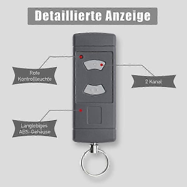 Handheld Transmitter for Garage Door for HSE2 HSM4 HSM2 HSE4 HS2 HS4, 40.685 MHz Garage Remote Control [DB]