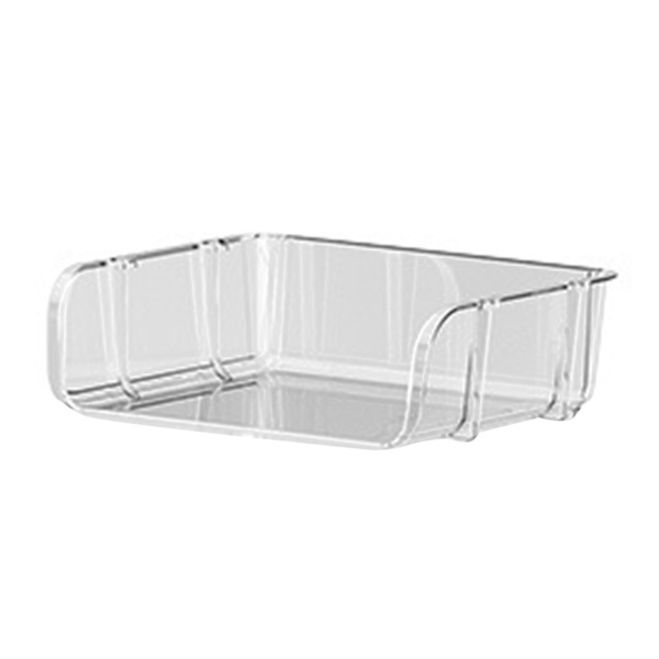 Transparent Desktop Organizer Stackable Storage Shelf for Office Supplies Desktop Organizer S 26.5x20.2x8cm