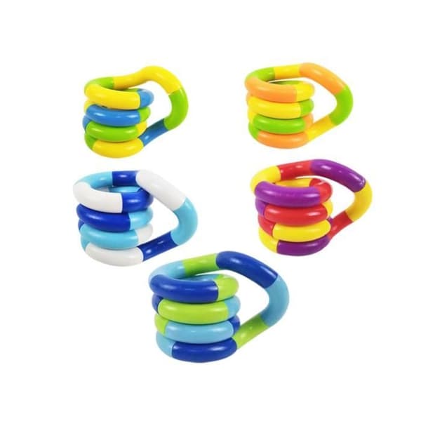 Stress Relief Toy - Tangle - 5 pcs - White - Relaxation - Concentration - ADHD/Autism[YJD] White White