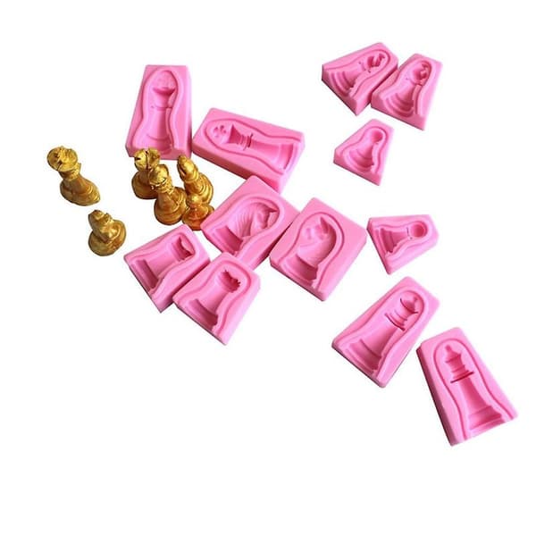 Sjakkform silikonform fondant leire kake baking epoksymaler