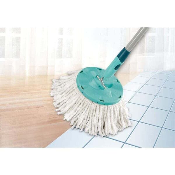 2-pak Clean Twist Disc Moppe Erstatningshoveder, Absorberende Mikrofiber til Flise- og Stengulve, Kompatible med de Fleste Mopper