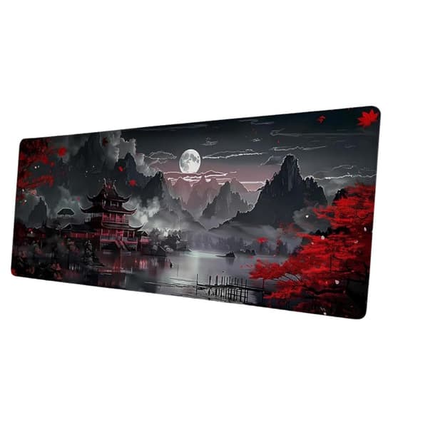 Landscape Painting Rubber Mouse Pad with Non-Slip Edge - Enhanced Grip & Artistic Design