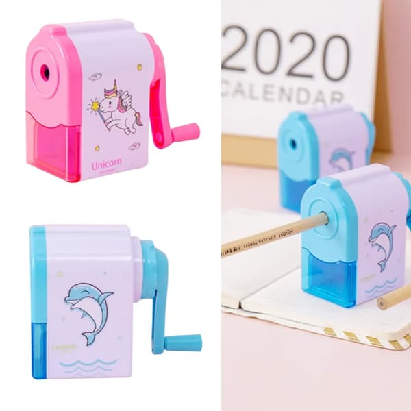 Unicorn Manual Pencil Sharpener with Container Pencil Sharpener Pencil Sharpener Tool School Office Supplies Student Learning Sanctuary (Pink)