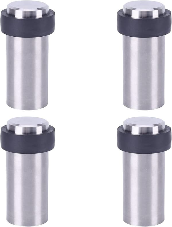 Golv dörrstopp 8 cm rostfritt stål dörrstopp dörrstopp (4-pack)-