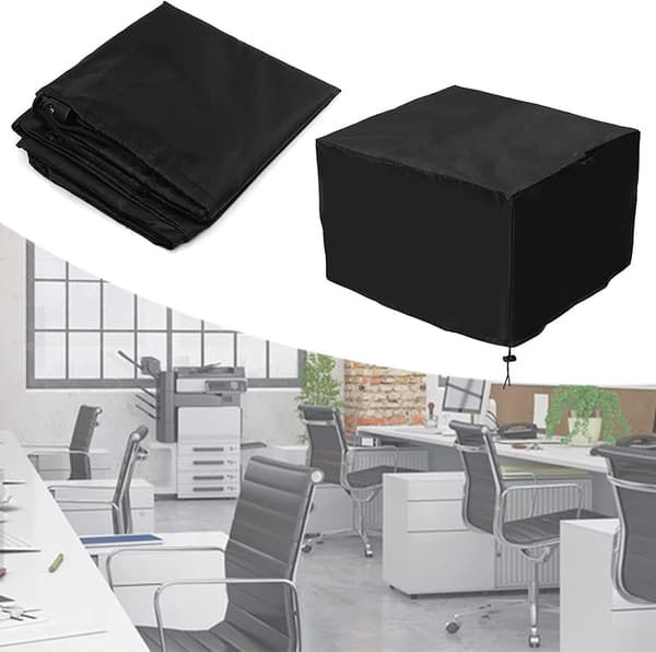 1 stk (sort, ca. 50*40*30cm) Vandtæt beskyttelse til kopimaskine, støvtæt til bordprinter, beskyttende dækken til printer