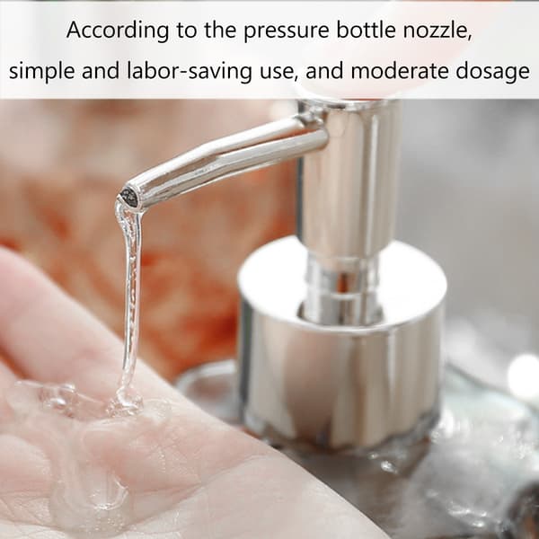 Glass Soap Dispenser with Pump, Refillable Soap Dispenser for Bathroom Kitchen Countertop, High-Quality Material Leak-Proof and Durable Liquid Container